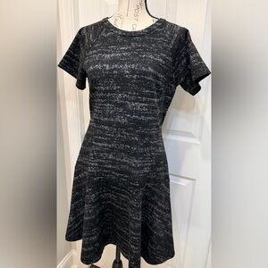 LOFT Charcoal Patterned Knit Dress